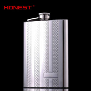 Honest Portable Engraved Pattern Flagon Stainless Steel 8oz Hip Flask