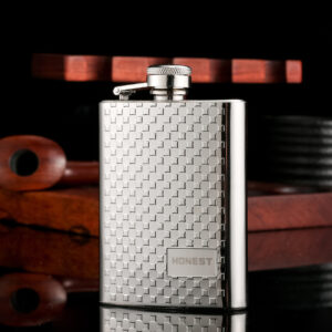 Honest Portable Engraved Mini Flagon Stainless Steel 4oz Hip Flask