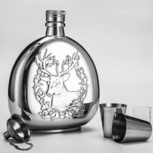 Honest Portable 17oz Flagon Large Stainless Steel Hip Flask With Funnels